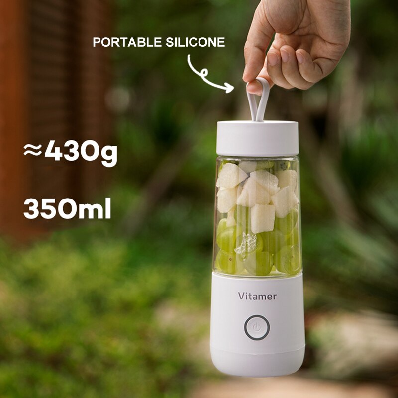 350 Portable Blender Juicer Electric USB Rechargeable Mixer Smoothie Slushy Cup Juice Blender Bottle USB Charging Kitchen Gadgets