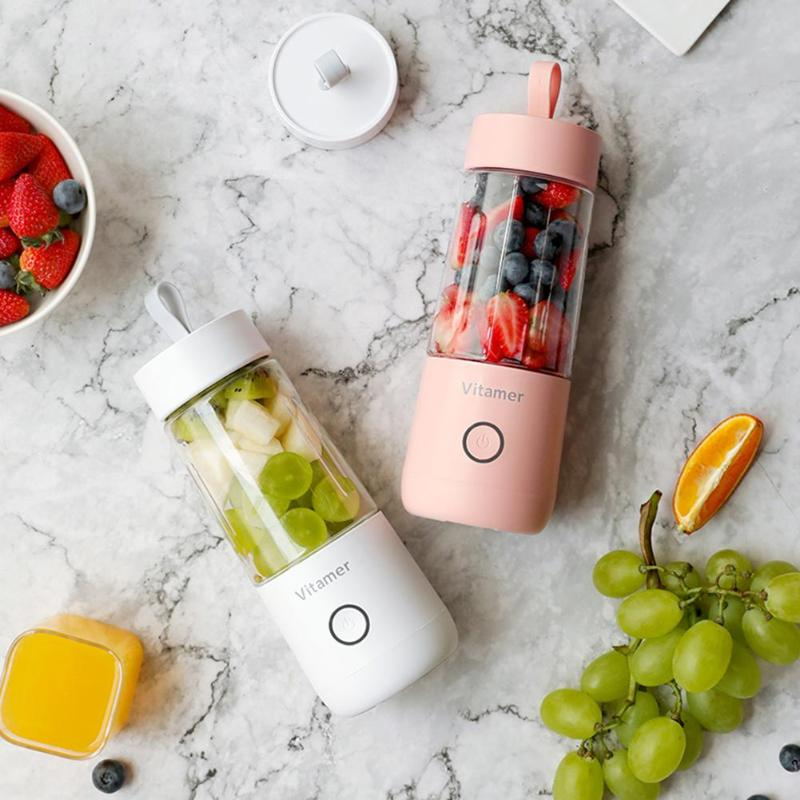 350 Portable Blender Juicer Electric USB Rechargeable Mixer Smoothie Slushy Cup Juice Blender Bottle USB Charging Kitchen Gadgets