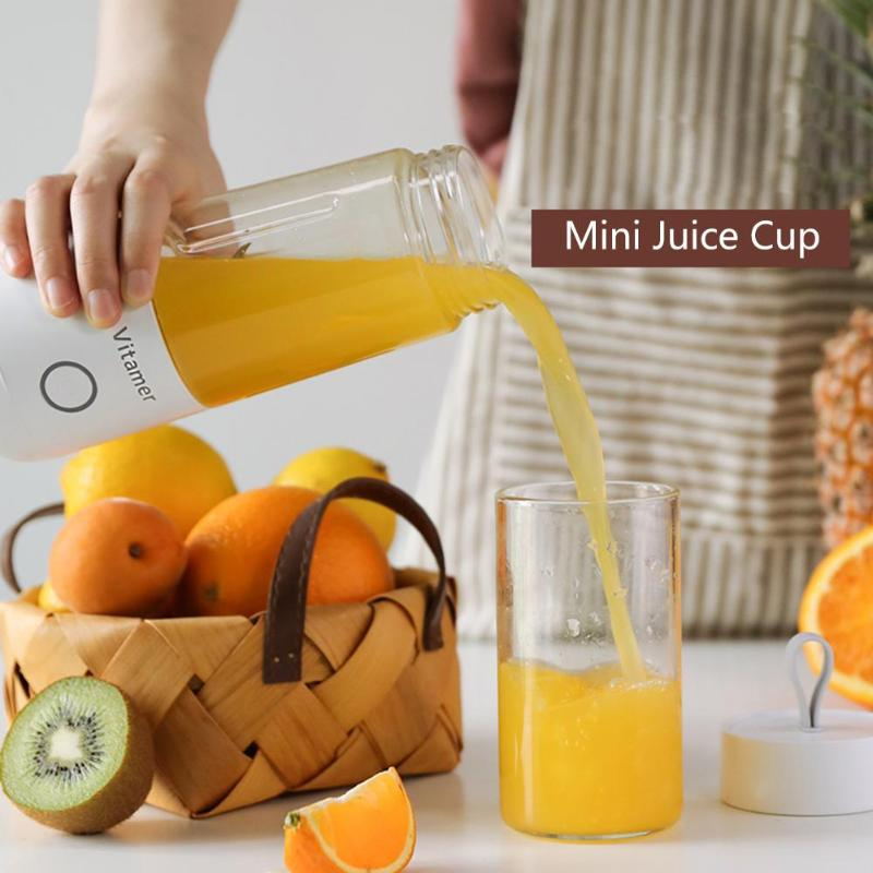 350 Portable Blender Juicer Electric USB Rechargeable Mixer Smoothie Slushy Cup Juice Blender Bottle USB Charging Kitchen Gadgets