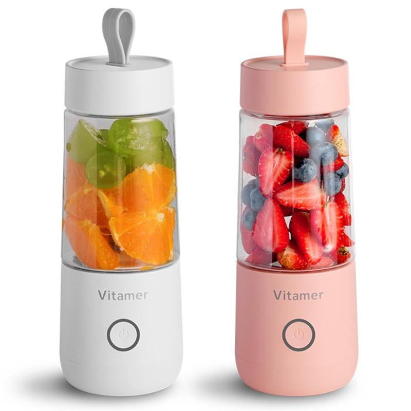 350 Portable Blender Juicer Electric USB Rechargeable Mixer Smoothie Slushy Cup Juice Blender Bottle USB Charging Kitchen Gadgets