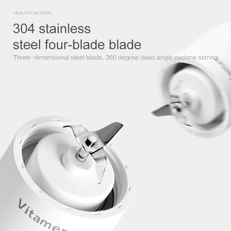 350 Portable Blender Juicer Electric USB Rechargeable Mixer Smoothie Slushy Cup Juice Blender Bottle USB Charging Kitchen Gadgets
